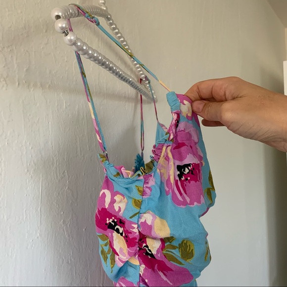 Zara Draped Ruched Floral Mini Dress - Picture 10 of 15